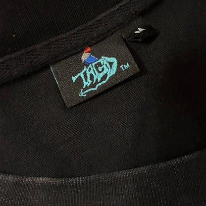 Black Japanese graffiti streetwear t-shirt label