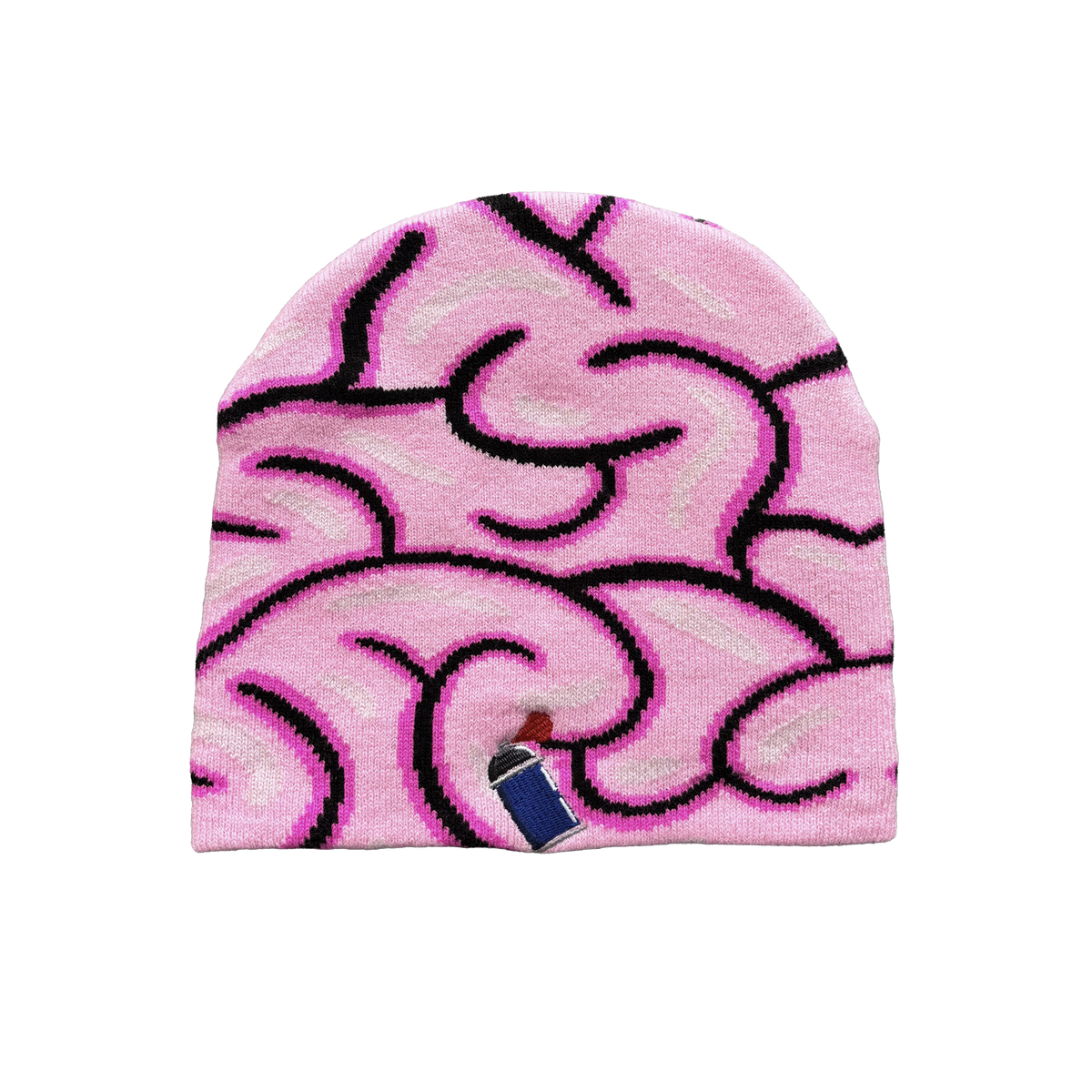 Brain Beanie Back View Flat
