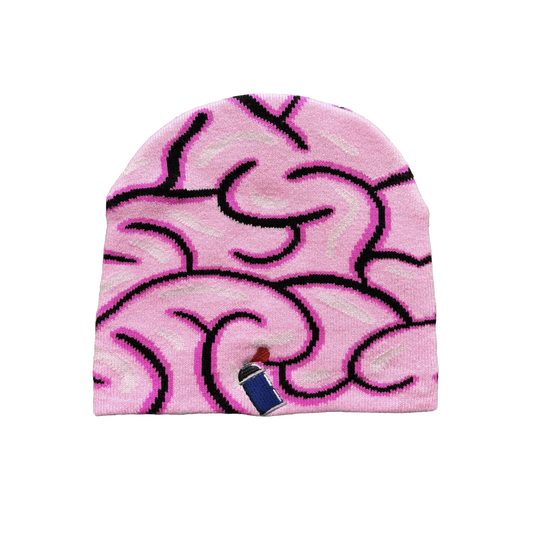 Brain Beanie Back View Flat