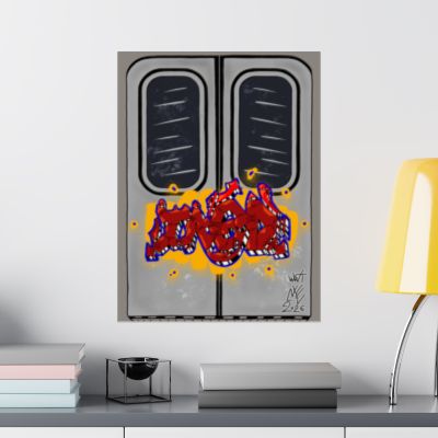 New York City Graffiti Street Art Poster Home Decor Grey 
