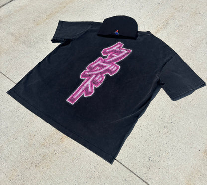 Streetwear graffiti tee and beanie bundle back view