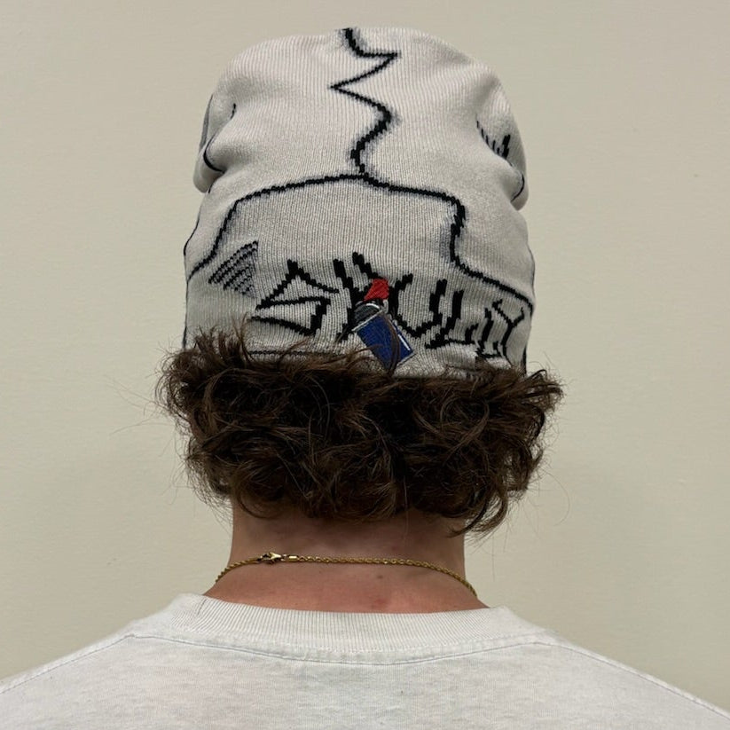 TAGD Skull Beanie Back View on Body