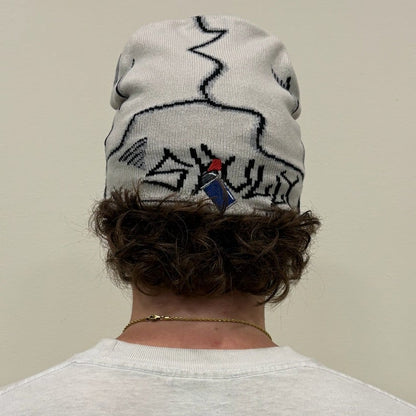 TAGD Skull Beanie Back View on Body