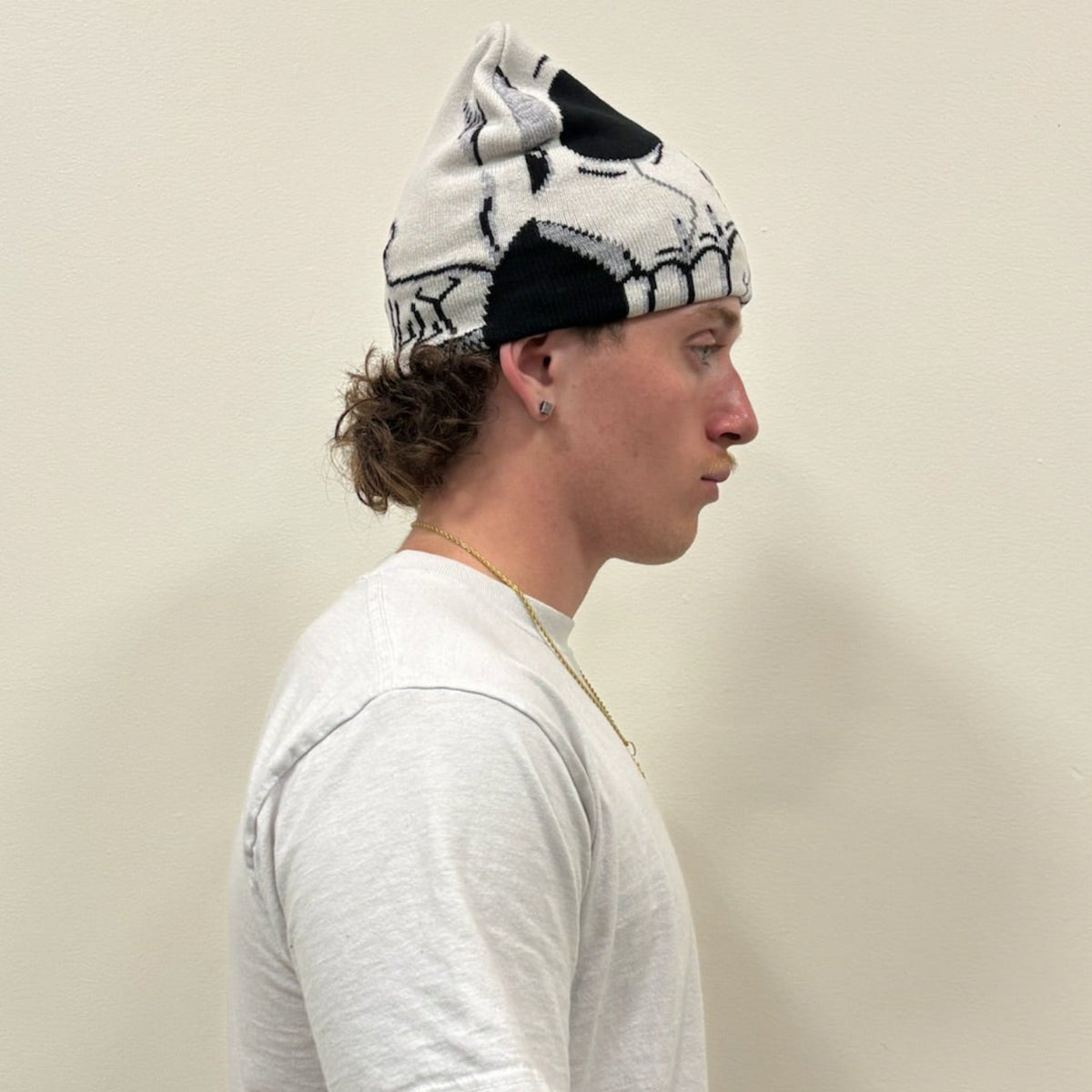 TAGD Skull Beanie Right Side View on Body