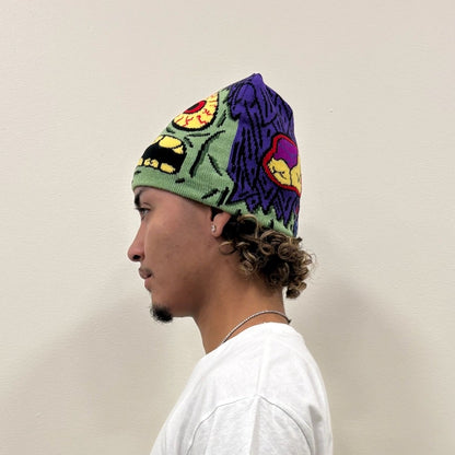 Zombie Beanie Left Side View on Body