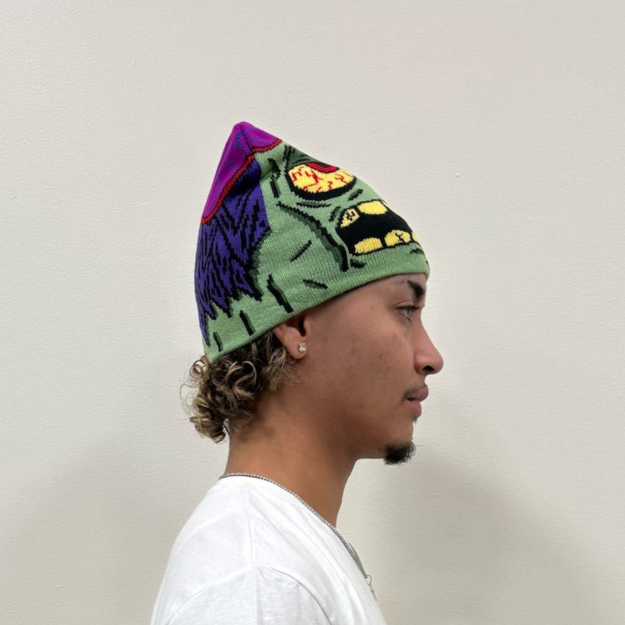Zombie Beanie Right Side View on Body